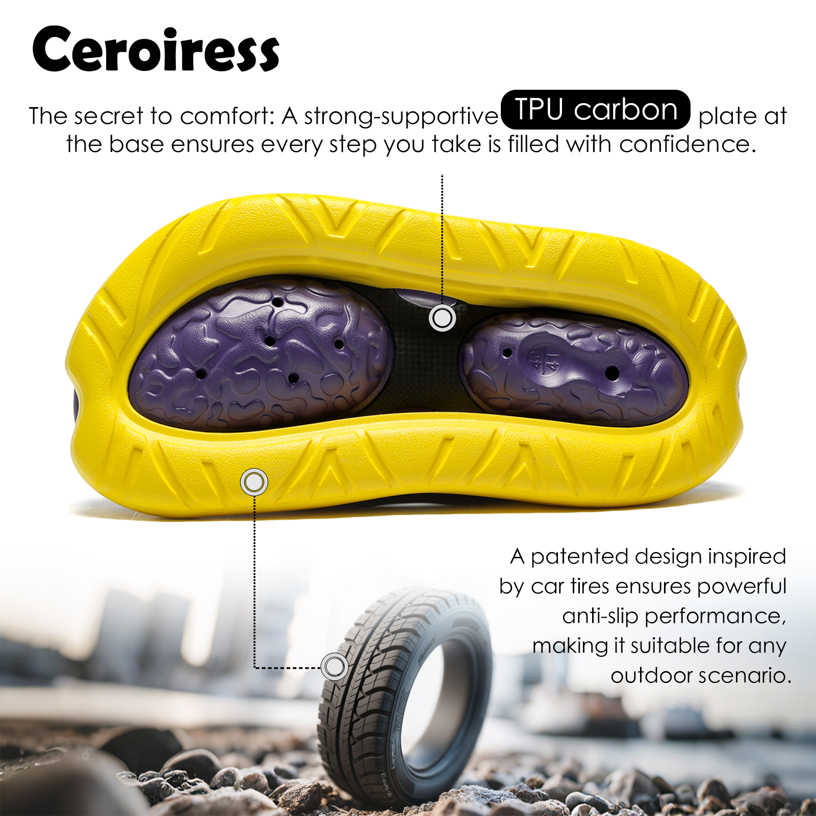 Ceroiress Men's Slip On Clogs - Casual Bubble Head Platform Trendy Sandals